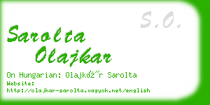 sarolta olajkar business card